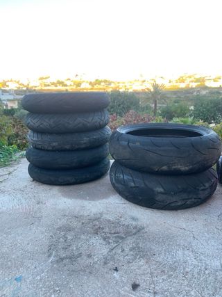 Lote 7 Neumáticos Moto usadas