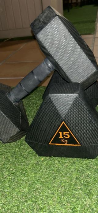 Pareja Mancuernas 2x15 Kg Hexagonales