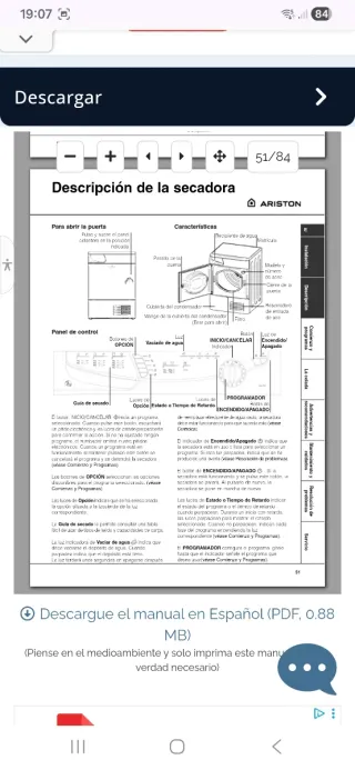 Secadora Ariston ASL70C