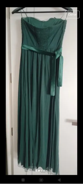 Vestido fiesta verde esmeralda