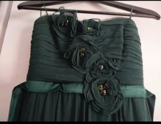 Vestido fiesta verde esmeralda