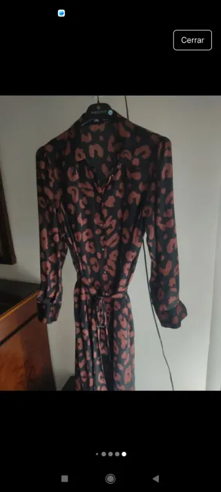 Vestido Zara Estampado Animal Print Talla Xl