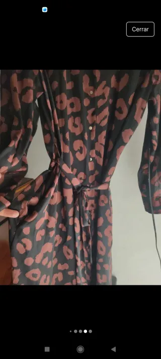 Vestido Zara Estampado Animal Print Talla Xl