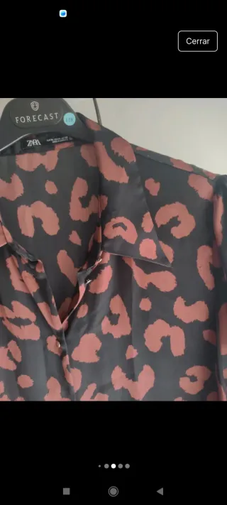 Vestido Zara Estampado Animal Print Talla Xl