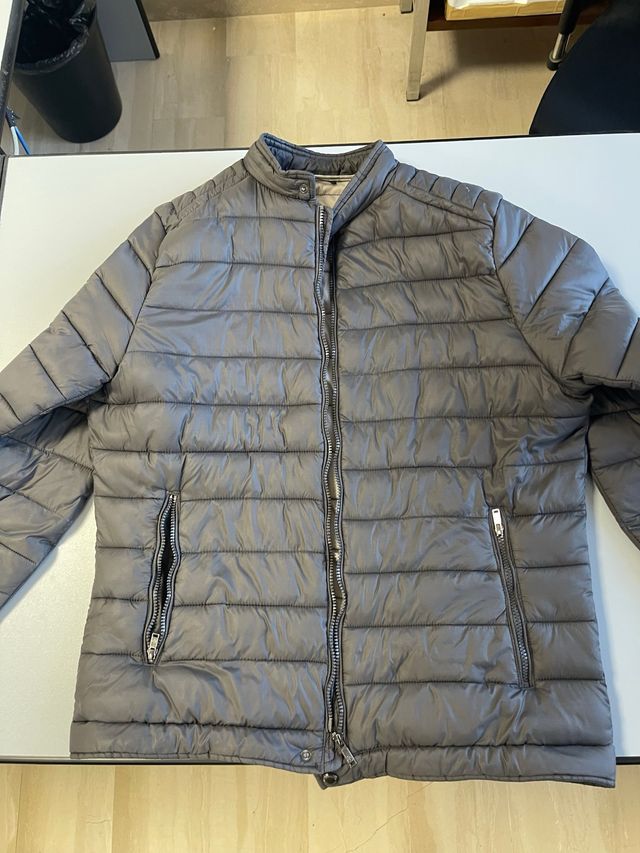 Piumino grigio trapuntato - veste poco -simile XXL