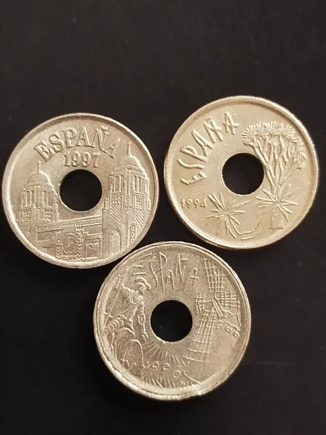 Lotto 3 monete 25 pesetas (Castilla-La Mancha, Mel