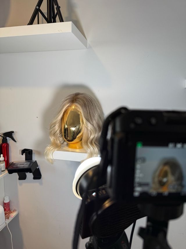 Peluca Cabello Humano Rubio Corto