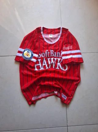 SoftBank Hawks Jersey S Vintage Majestic