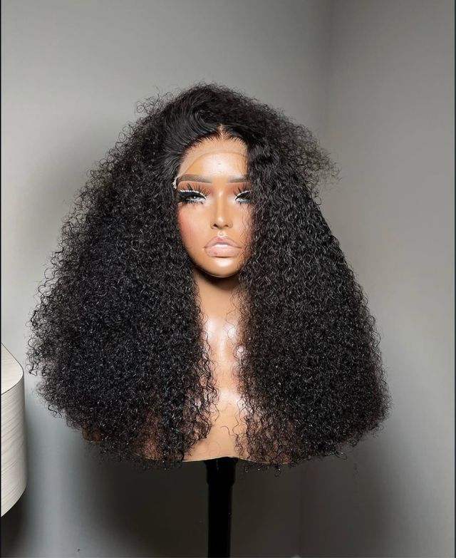 Peluca Cabello Humano Rizado Encaje Frontal HD