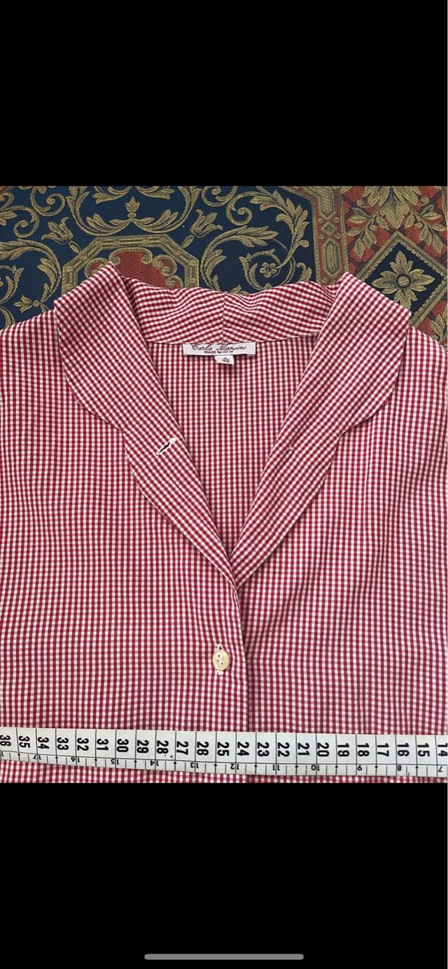 Camisa Carla Mancini cuadros rojos