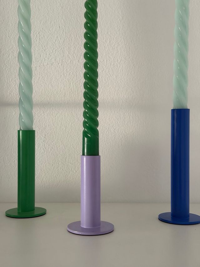 Portavelas Ikea metal colores