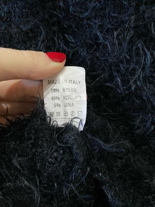 Maglioncino corto peloso nero XS