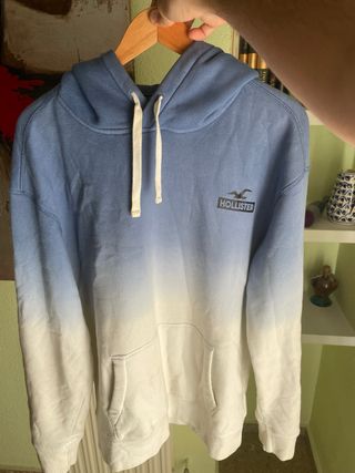Sudadera Hollister Degradado Azul Blanco