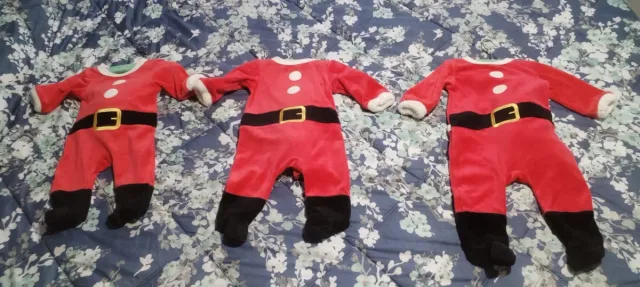 Lote de disfraces Papá Noel Bebé (3 uds)