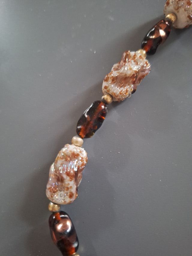 Collana Murano Beige e Marrone