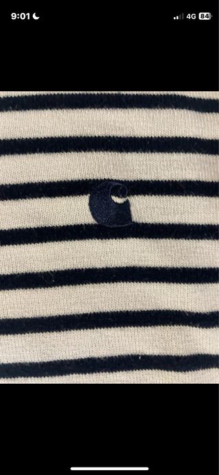 Sudadera Carhartt Rayas Blanca y Negra