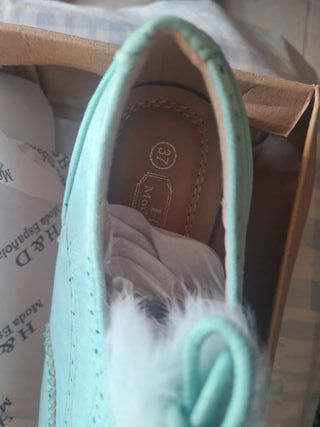 Zapatos plataforma H&D verdes y blancos