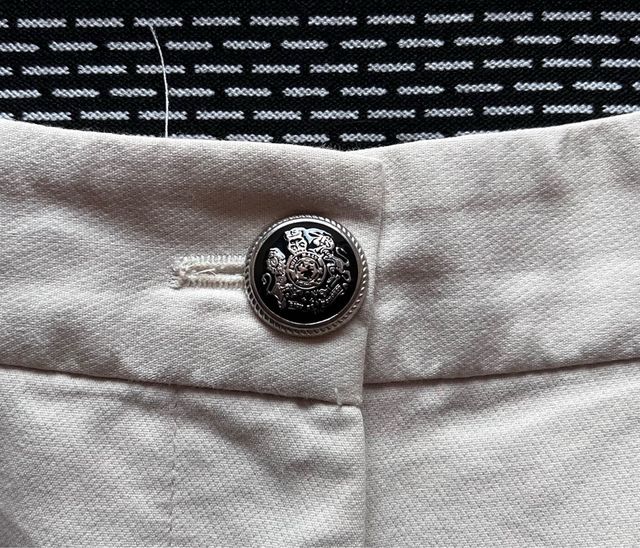 Pantalón Zara Formal Goma Talla XS Beige
