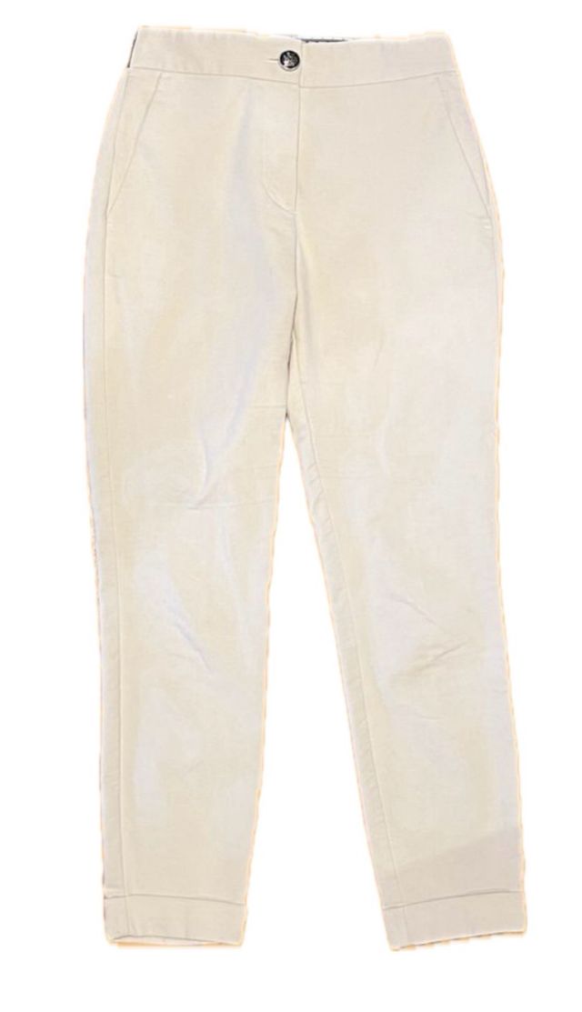 Pantalón Zara Formal Goma Talla XS Beige