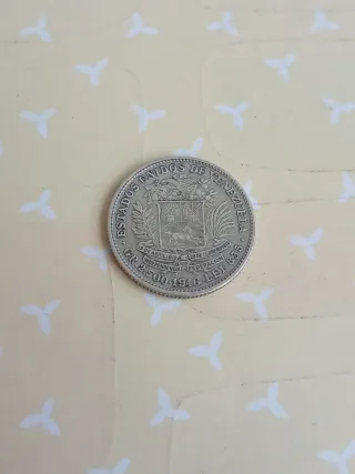 1/2 Bolivar 1946 Venezuela -ARGENTO-