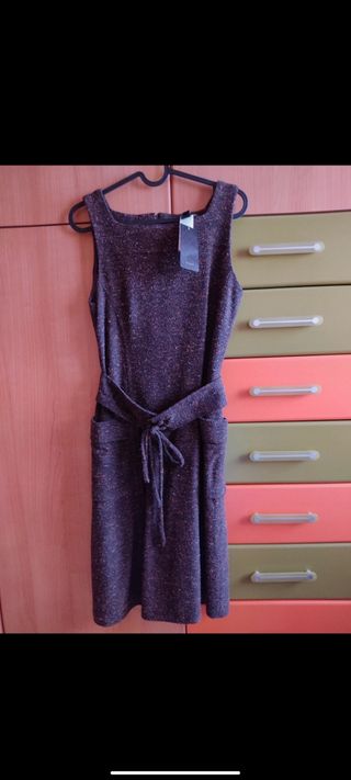 Vestido Mango tirantes con cinturón Talla M