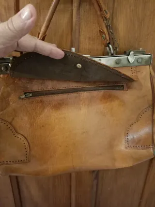 Bolso/maletin de cuero vintage