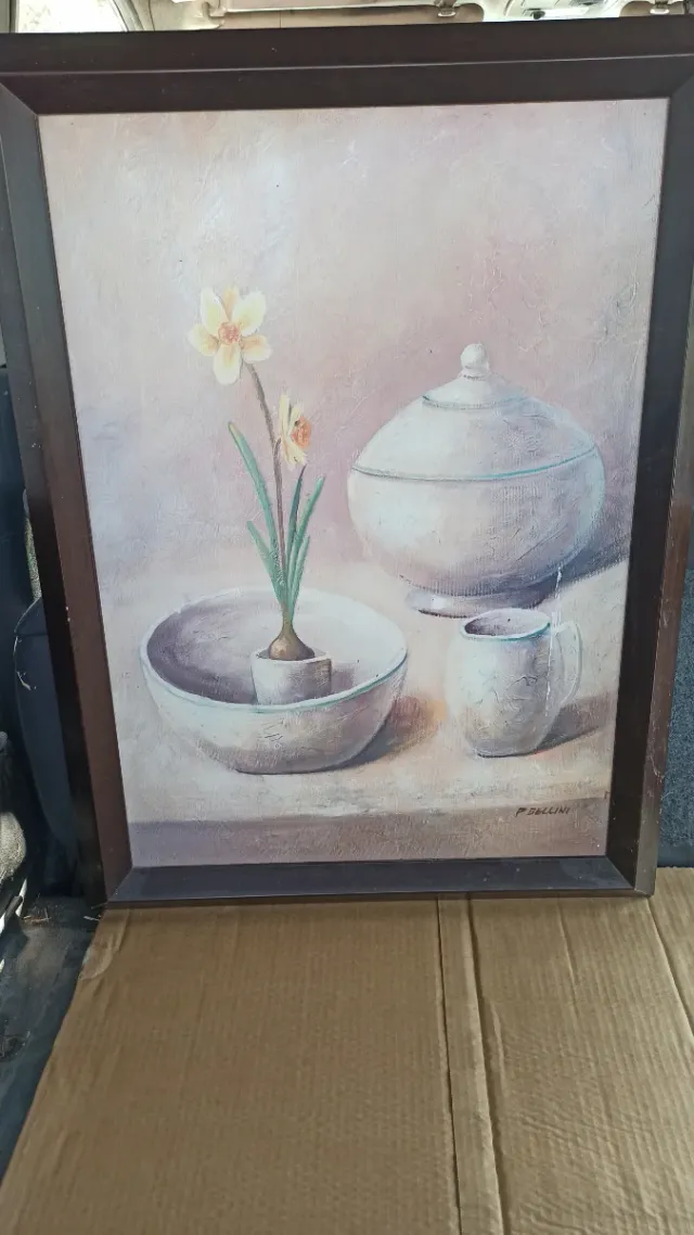 Cuadro decorativo flores y jarrón