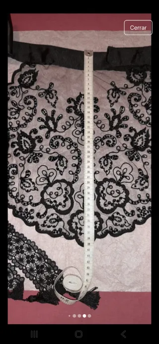 Mantilla y delantal novia Alicantina