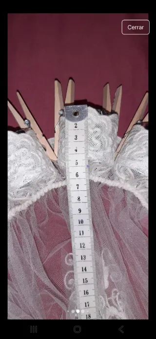 Mantilla y delantal novia Alicantina