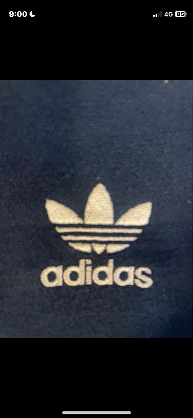Sudadera Adidas Azul con Rayas Blancas