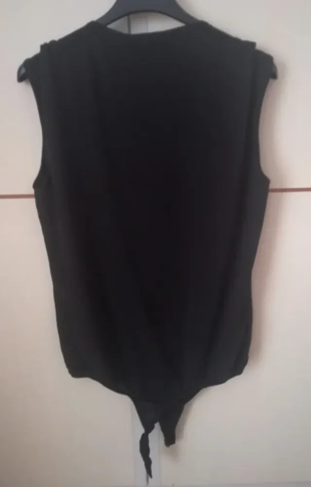 Body Gil Satucci nero con strass