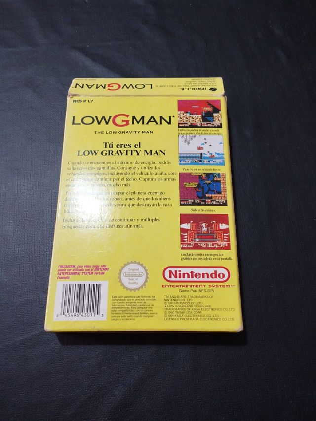 Low G Man Nintendo NES Manual y Caja