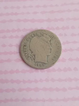 1 Dime USA 1907 -ARGENTO-