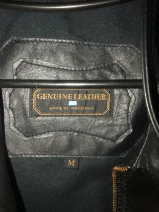 Chaqueta de cuero negra hombre