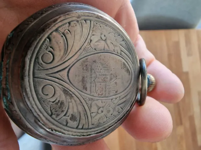 Reloj de bolsillo antiguo plata siglo XX