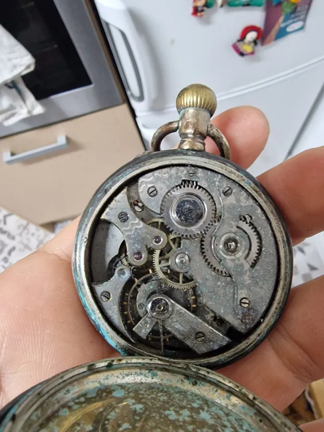 Reloj de bolsillo antiguo plata siglo XX