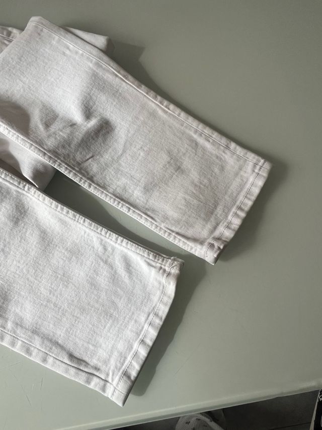 Pantalón vaquero blanco Zara T.13-14 años