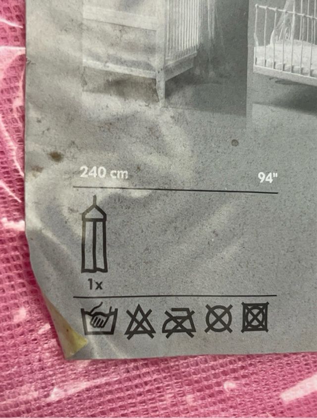 Dosel cuna/cama rosa IKEA HIMMEL