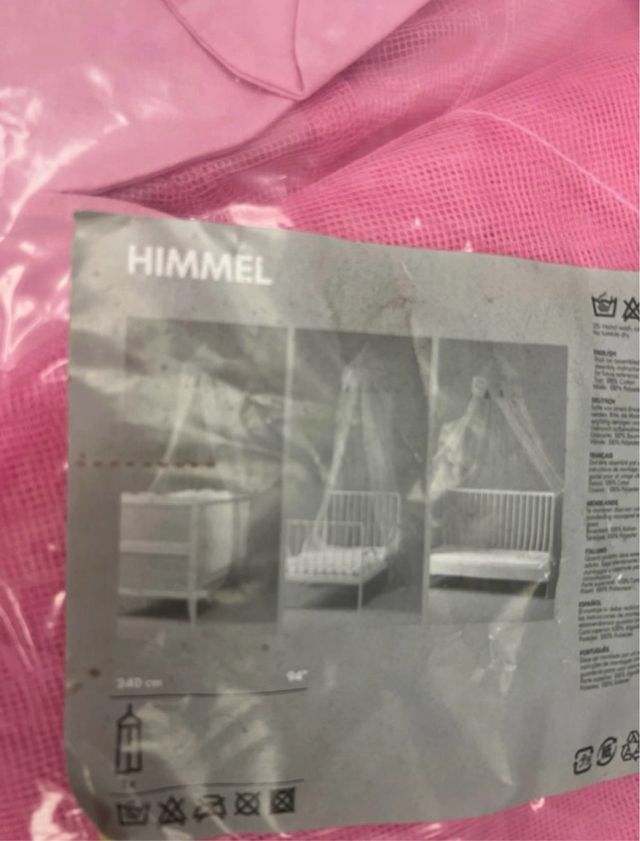 Dosel cuna/cama rosa IKEA HIMMEL