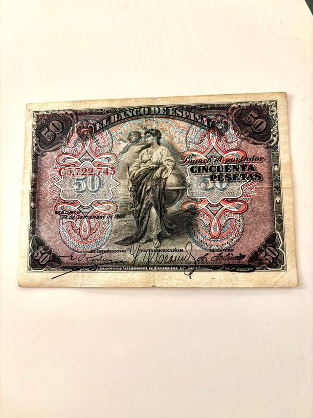 Billete 50 Pesetas Banco de España 1906