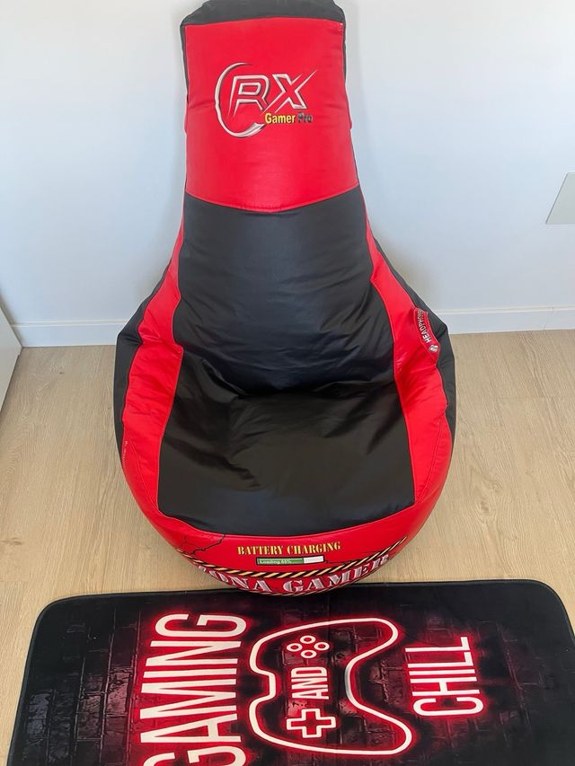 Puff Gamer RX Gamer Negro y Rojo