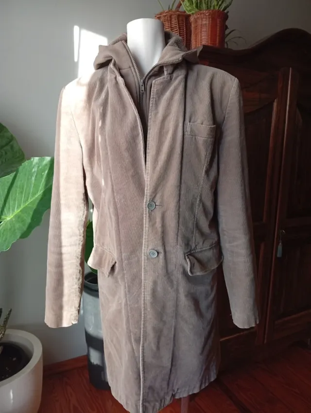 Cappottino uomo in velluto marrone