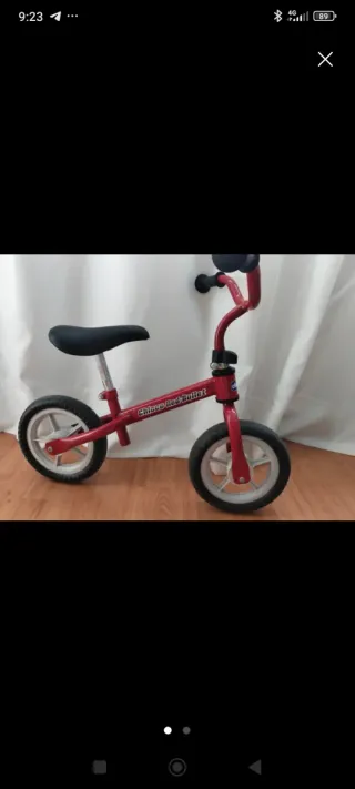 Bici sin pedales roja para niño