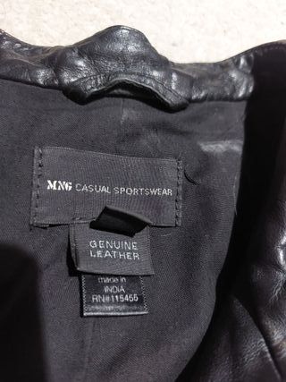 Cazadora de piel Mango