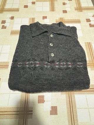 Maglione uomo vintage fantasia grigio L/XL