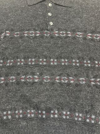 Maglione uomo vintage fantasia grigio L/XL