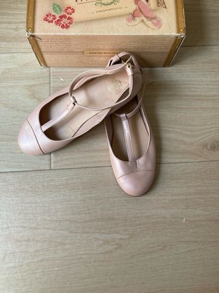 Zapatos  comunión niña rosa con tono Perla