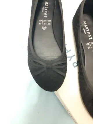 Zapatos planos Marypaz negros talla 39
