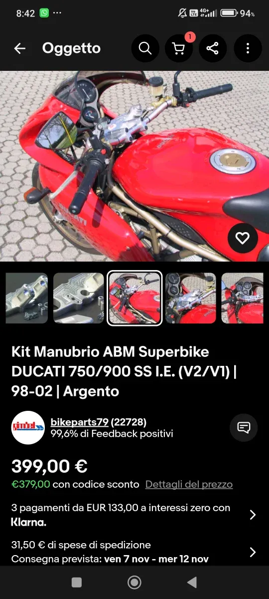 Kit Manubrio ABM Superbike Ducati SS
