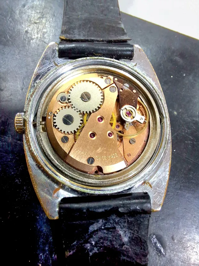 Reloj Lanco Naval 17 Jewels Vintage 34mm Swiss mad